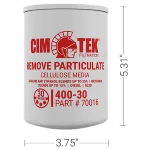 Cim-Tek 70016 30 Micron Fuel Filter Dimension