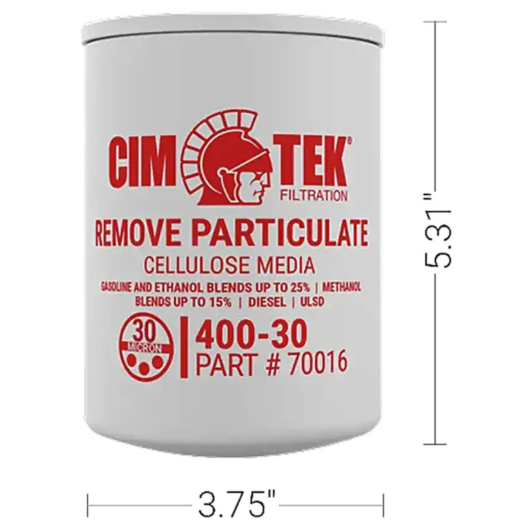 Cim-Tek 70016 30 Micron Fuel Filter Dimension