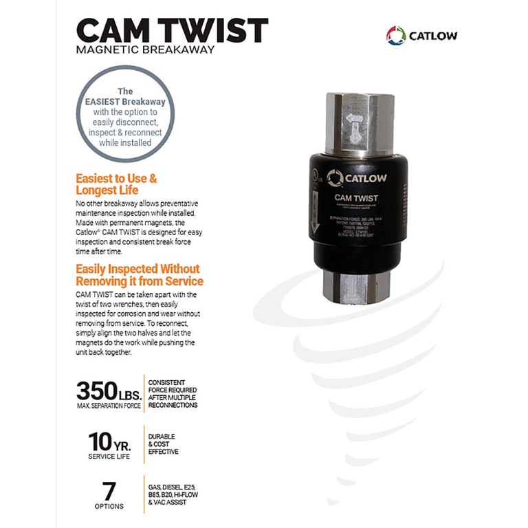 Catlow CTM75 CAM TWIST Magnetic Breakaway Spec Sheet