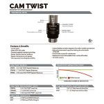 Catlow CTM75 CAM TWIST Magnetic Breakaway Spec Sheet