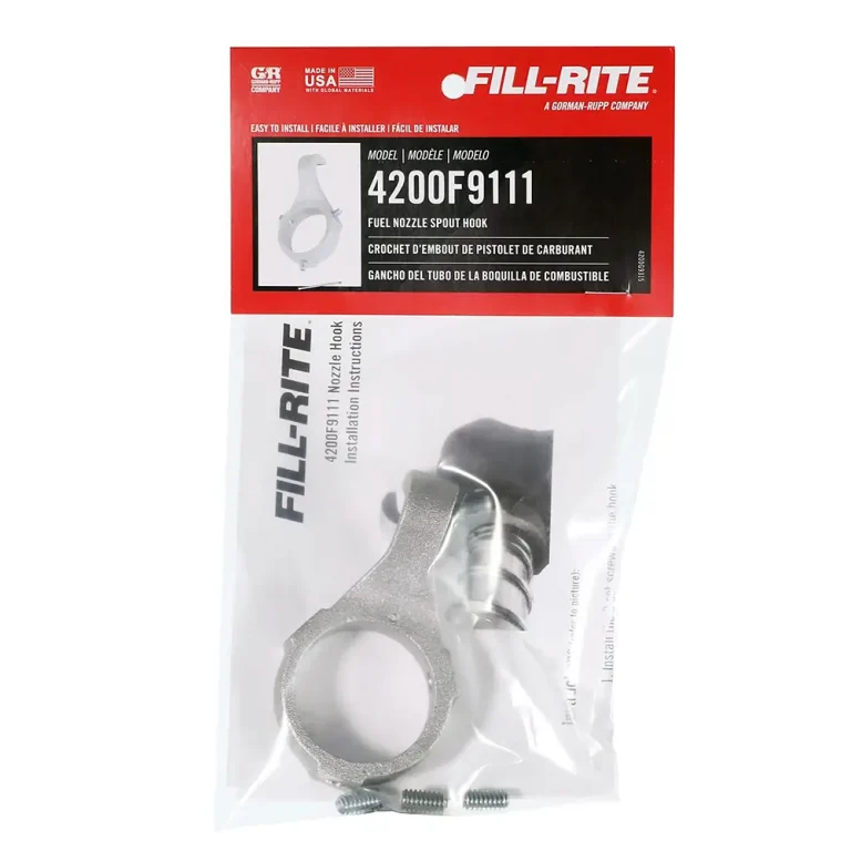 Durable Fill-Rite nozzle spout hook for fueling stations