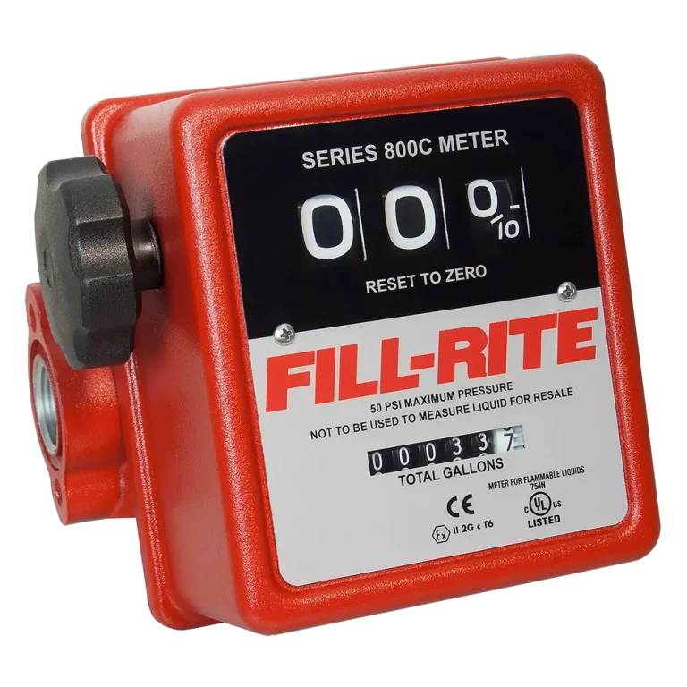 Fill-Rite 807C 3-digit mechanical fuel transfer meter front view