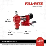 Fill-Rite FR604H Fuel Transfer Pump Dimensions
