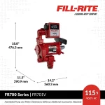 Fill-Rite FR701V Fuel Transfer Pump with Meter & Nozzle - Image 4