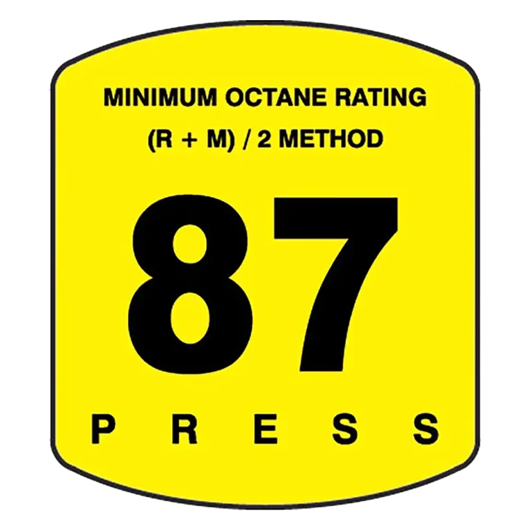 Gilbarco Encore S octane 87 overlay PI-ES500S-87 installed on fuel dispenser
