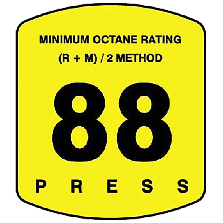 Octane 88 overlay decal EU02008G195 for Gilbarco Encore dispenser