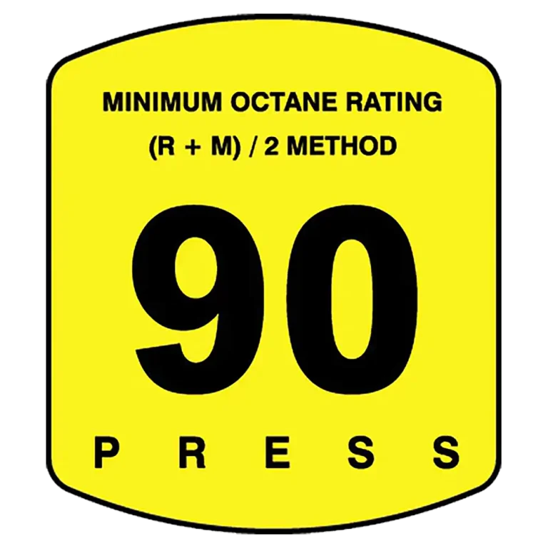 Gilbarco Encore S 90 octane overlay decal PI-ES500S-90