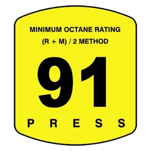 Gilbarco ES500S-91 91 Octane Press to Start Overlay for Encore S dispenser