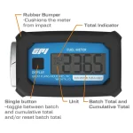 Top view of GPI 01A Digital Fuel Meter 113255-1 with protective bumper