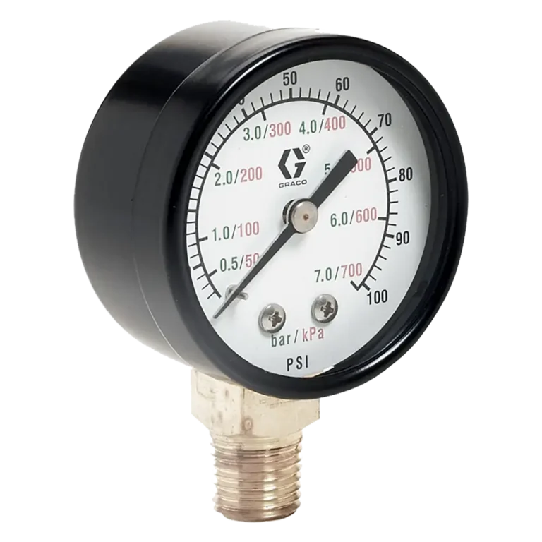 Graco Low Pressure Air Gauge 100960 0-200 psi bottom mount