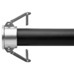 Graco 108491 coupled hose with metal end fittings and a black hose section.