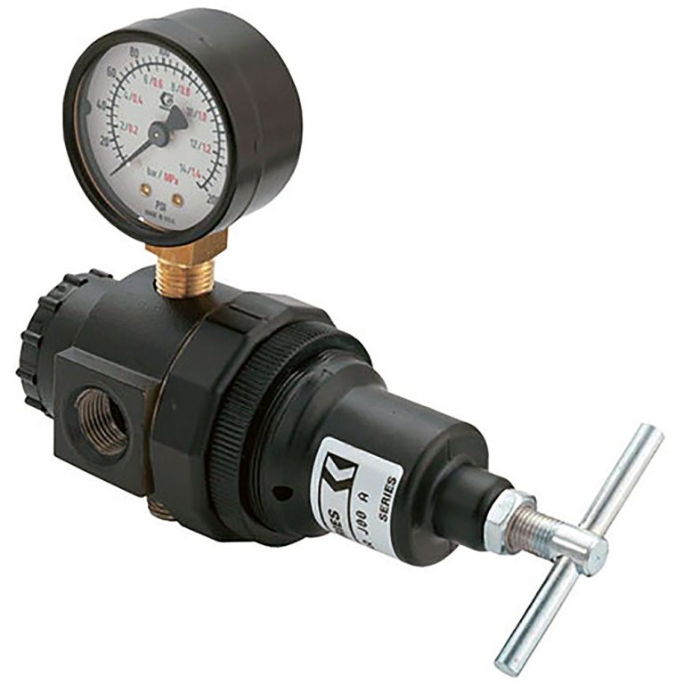 Graco 109075 3/8" air powered regulator with gauge image