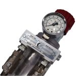 Graco 202660 Air Filter – Durable Pneumatic System Air Filter - angle view pressure gauge