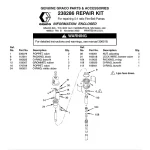 Graco 238286 Pump Repair Kit components showcased as a diagram for technicians