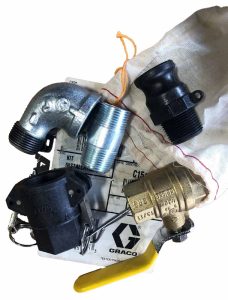 Graco Installation Recirculating Evacuation Kit Part 240832 - view of parts