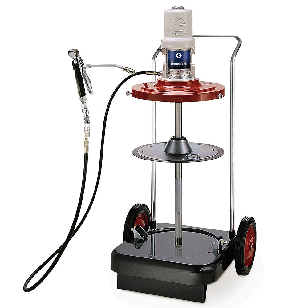 GR_246916_IMG1 Graco Mini Fire-Ball 225 50:1 Portable Grease Pump Package with cart and accessories 246916