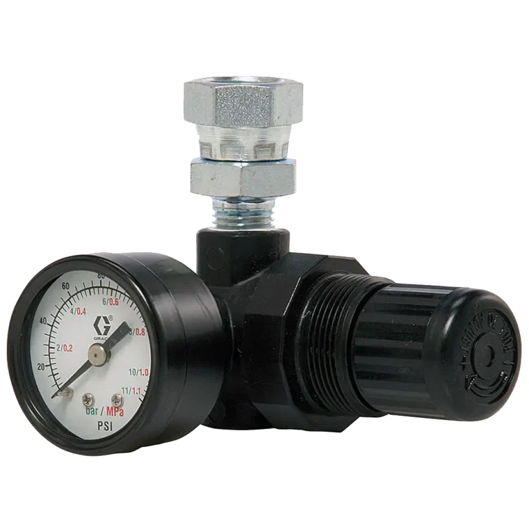 Graco 24H420 mini air pressure regulator with compact NPT design