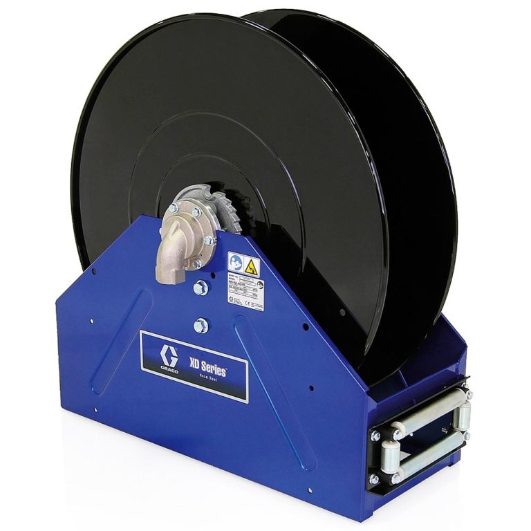 Graco XD50 Diesel Fuel Hose Reel, 1-1/2 in. Inlet, Bare Reel, White, Part Number 24P469