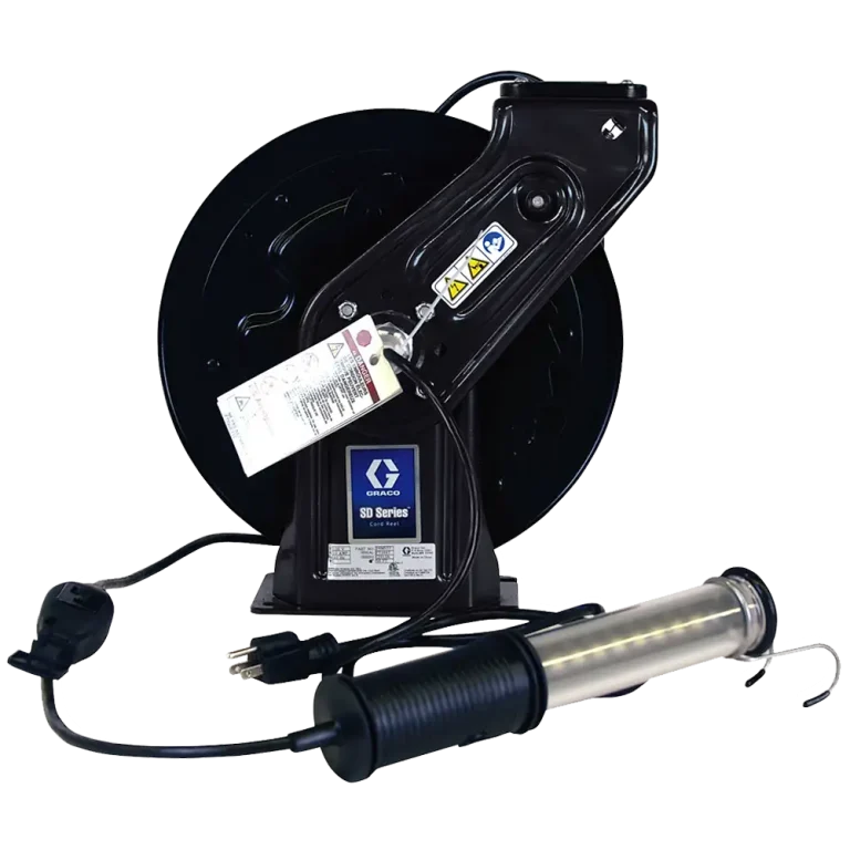 Graco SD10 24Y887 120V black cord reel with LED light and 95 foot power cord