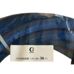 Enlarged photo of Graco 25D338 36-foot blue 2250 PSI hose kit with connection fittings
