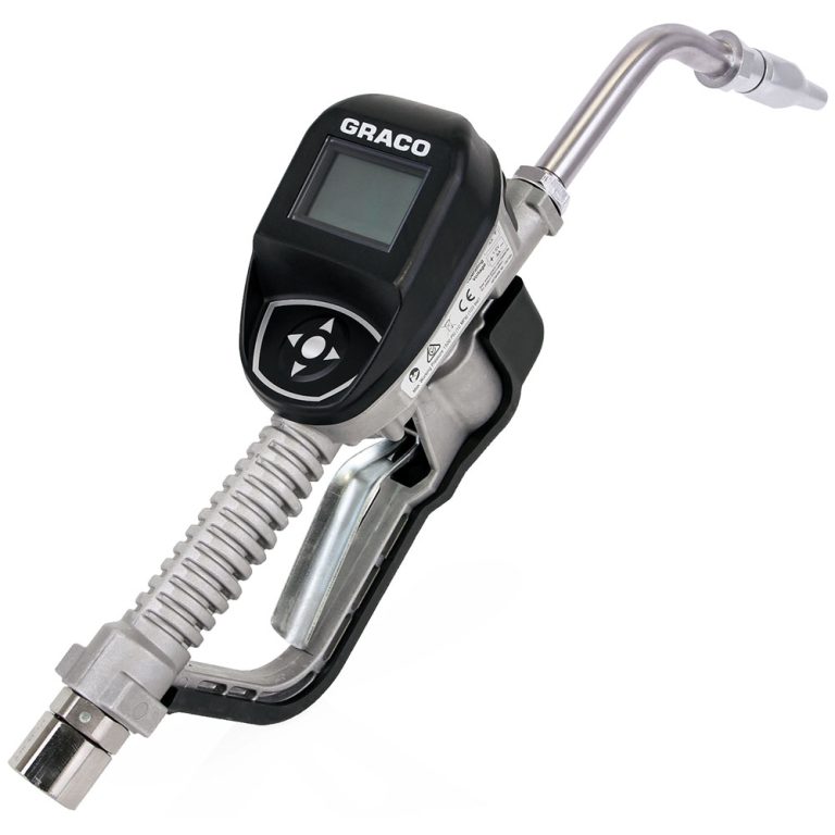 Graco SDM8 Electronic Manual Oil Meter with Rigid Extension, LCD Display, and 1/2" Inlet