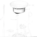Graco 26C068 replacement drain bowl kit for Oil Ace waste oil collector with filter tray and hardware