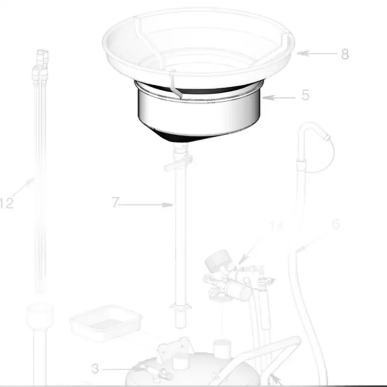 Graco 26C068 replacement drain bowl kit for Oil Ace waste oil collector with filter tray and hardware