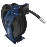 Metallic blue Graco XD30 grease hose reel with 1/2 in. x 50 ft. hose, HSHC5B