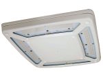LSI Vertex SCV 15,000 lumen canopy light, part number 673399R5, with rugged aluminum housing and IP66 rating.