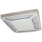 LSI Vertex SCV 15,000 lumen canopy light, part number 673399R5, with rugged aluminum housing and IP66 rating.