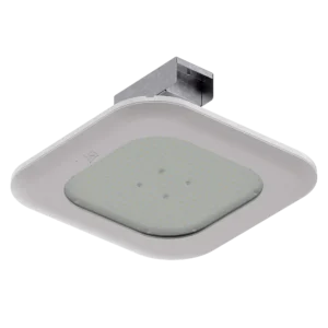 LSI Scottsdale CRUSX LED canopy light with white housing and standard mounting bracket