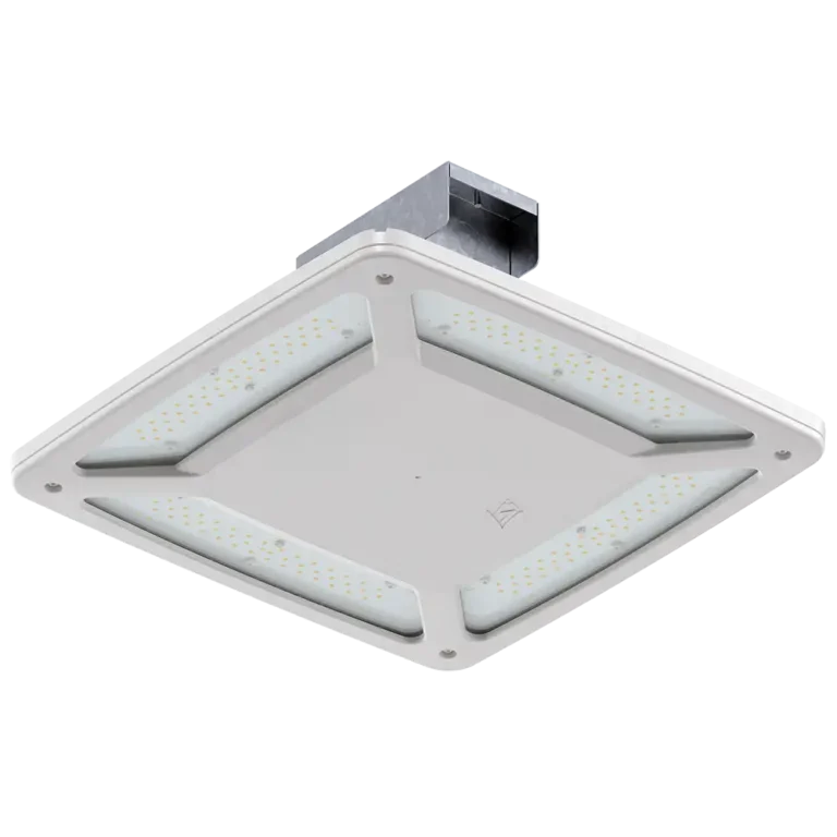 LSI SCVX LED canopy light with slim die-cast housing for petroleum station lighting