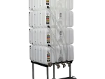Rhino Tuff Tanks RTT-3333-NV 80 gallon gravity feed tank package with four stackable tanks and stand